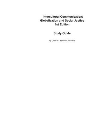 Read online e-Study Guide for: Intercultural Communication: Globalization and Social Justice: Communication, Human communication - Cram101 Textbook Reviews file in PDF