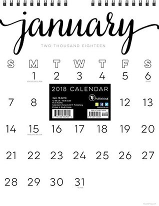 Read online 2018 Black & White Script Monthly Grid Wall Calendar - NOT A BOOK | ePub