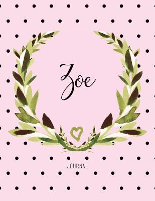 Read Zoe Journal: Personalized Name Journal Notebook for Women to Write In, Watercolor Leaves and Polka Dot - NOT A BOOK file in ePub