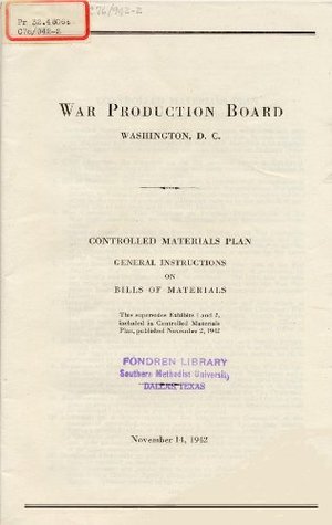 Read online Controlled Materials Plan: General Instructions on Bills of Materials (Controlled materials plan general instructions on bills of materials) - US file in ePub