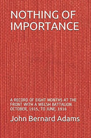 Read online NOTHING OF IMPORTANCE: A RECORD OF EIGHT MONTHS AT THE FRONT WITH A WELSH BATTALION OCTOBER, 1915, TO JUNE, 1916 - John Bernard Pye Adams file in ePub