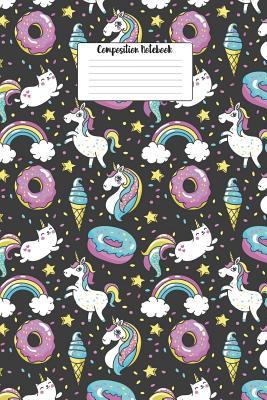 Read online Composition Notebook: Yummy Frosted Donuts Flying Through Space 6 X 9 Wide Ruled Paper Notebook, Appreciation Gift, Quote Journal or Diary - Unique Unicorn Rainbow Donuts Inspirational Gift for Friend or Family - NOT A BOOK file in ePub