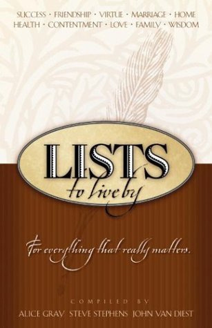 Read Lists to Live By: The First Collection: For Everything that Really Matters - Alice Gray | PDF