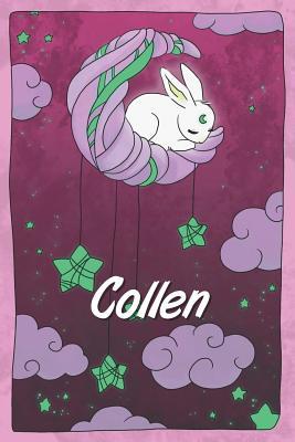 Download Collen: personalized notebook sleeping bunny on the moon with stars softcover 120 pages blank useful as notebook, dream diary, scrapbook, journal or gift idea - Jenny Illus file in PDF