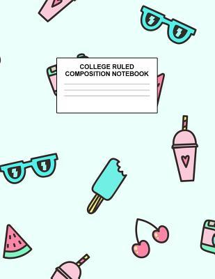 Read College Ruled Composition Notebook: Cute Blank Lined Journal to Write In with White Paper Rule Pages for School Subject and Writing Pad: Design Code A4 3516 - Nifty Prints file in ePub